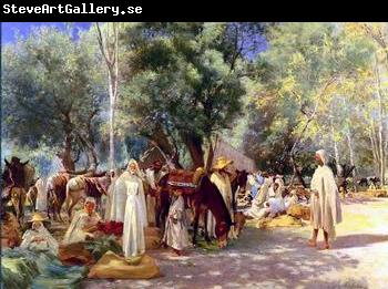 unknow artist Arab or Arabic people and life. Orientalism oil paintings  479